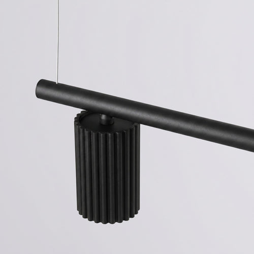 Sollux Lighting Kroonluchter KARBON 4 zwart - 122x6,5x212cm