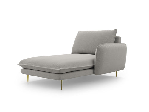Cosmopolitan Design rechter chaise longue Vienna structurele stof, lichtgrijs - 170x110x95cm