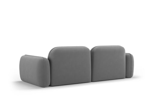 Cosmopolitan Design Modulaire bank Sydney 3-zits, flueel, lichtgrijs - 90x230x70cm