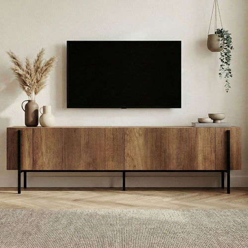 Calicosy - TV-meubel ATLAS - Donker hout 180x30x45 cm