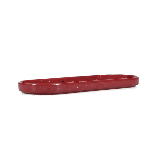 Ona - Serveerschaal 28,5x10cm burgundy Fika - Set van 4