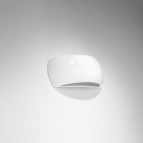 Sollux Lighting Gelakte wandlamp PONTIUS wit glans - 32x9x13,5cm