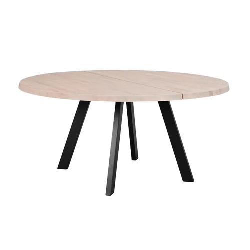 Rowico Home Fred houten eettafel whitewash - Ø160 cm - vtwonen shop