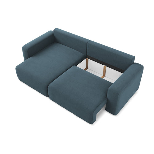 LaMiaSofa hoekbank links Ostia - textuurstof - jeans - 244x149x79
