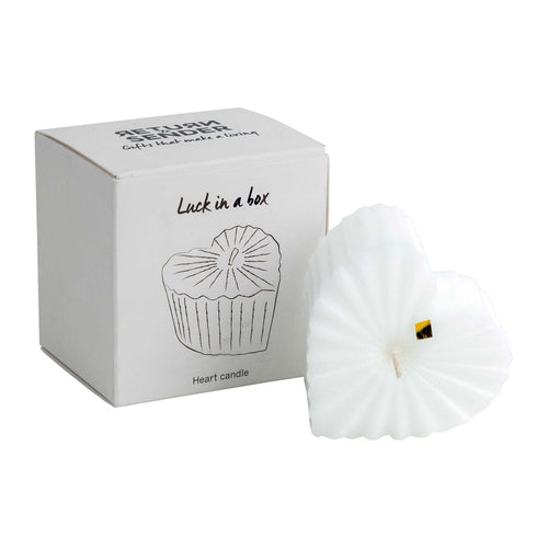 Return to Sender Kaars wit hart in craft doosje - vtwonen shop
