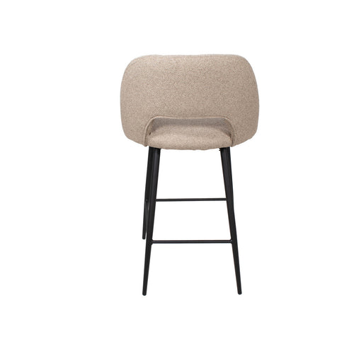 Giga Meubel Barstoel Nissa - Stof/Metaal - Taupe - Set van 2