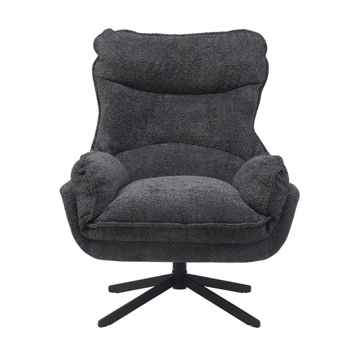 StarFurn Fauteuil Vera - Donkergrijs Stof - Draaibaar - 82x95x96,5cm - vtwonen shop