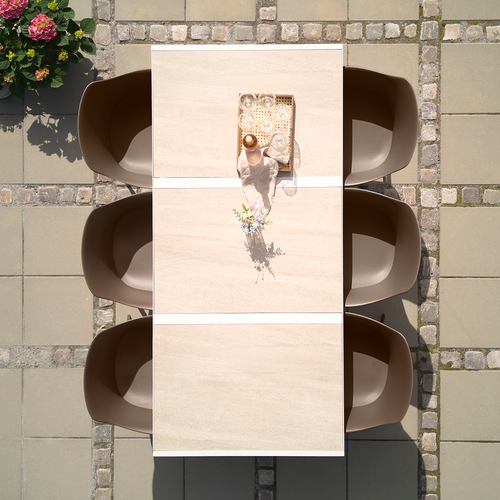 Lisomme Bosse Aluminium Tuintafel Beige - 196 x 91 cm - vtwonen shop