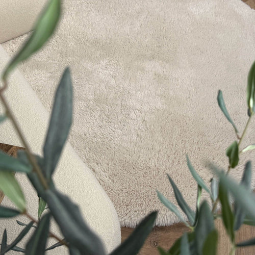 Interieur05 vloerkleed Furr - beige - Ø 120 cm