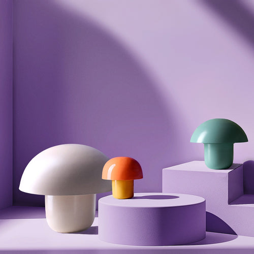 Kare Design Tafellamp Mushroom - 20cm - oranje en geel - vtwonen shop