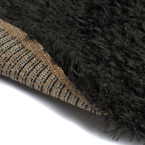 Interieur05 Rond Hoogpolig vloerkleed Fender Antraciet/zwart - 240 x 240 cm - vtwonen shop