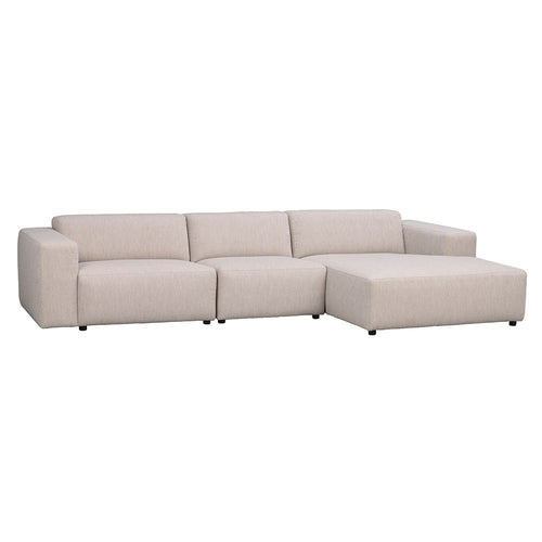 Rowico Home Willard gestoffeerde 4-zits hoekbank lichtbeige - rechts - 312 cm