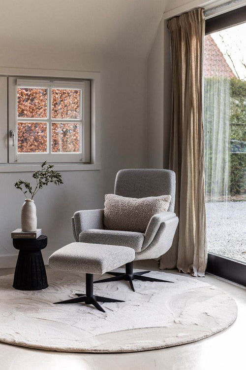 Interieur05 Rond Zacht Hoogpolig Vloerkleed Lux Creme - 160 x 160 cm - vtwonen shop