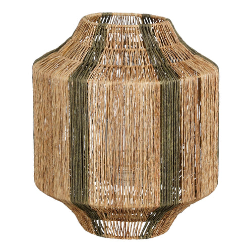 Mica Decorations Liliano Lantaarn - H36 x Ø30 cm - Jute - Donkergroen - vtwonen shop