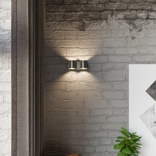 Sollux Lighting Wandlamp ORBIS 2 zwart - 26x12x10cm
