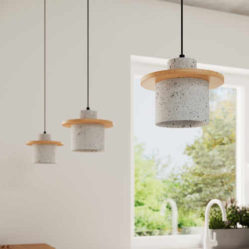 Sollux Lighting Hanglamp MAB beton - 22x22x125cm