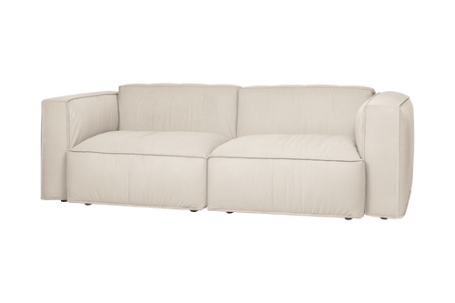 noo.ma Lobi 3-zitsbank, beige corduroy, 243 x 97,5 x 73,5 cm