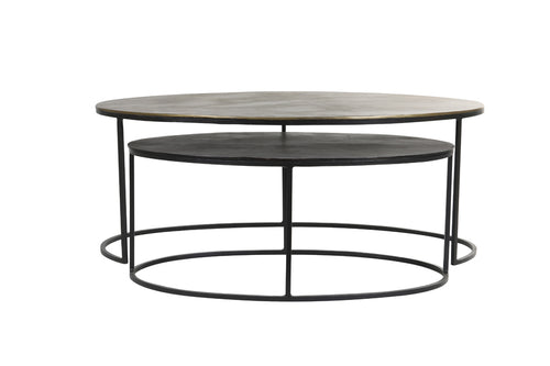 Light & Living salontafel PAXSON - 103x60x40cm - brons - Set van 2 - vtwonen shop