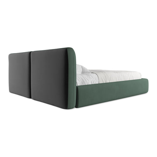 LaMiaSofa Bed met opbergruimte Milano - chenille stof - groente - 200x228x82