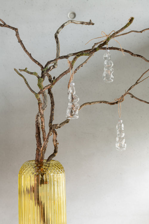 J-Line hanger Konijnen - glas - transparant - doos van 4 - vtwonen shop