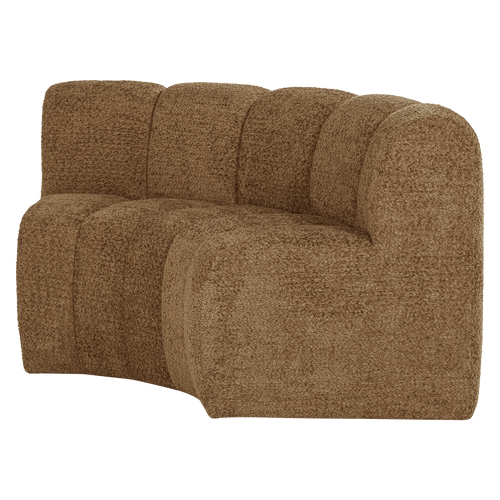 WOOOD eetbank halfronde hoek rugleuning Mojo - Wollig - Geel - 83x152x74