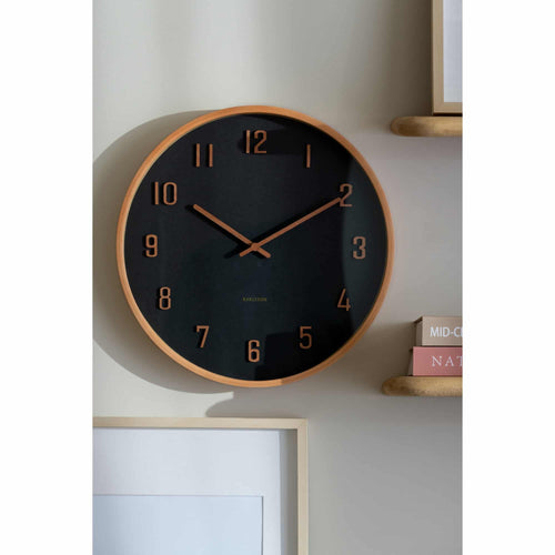 Karlsson wandklok Nervadura - zwart - Ø40.8cm