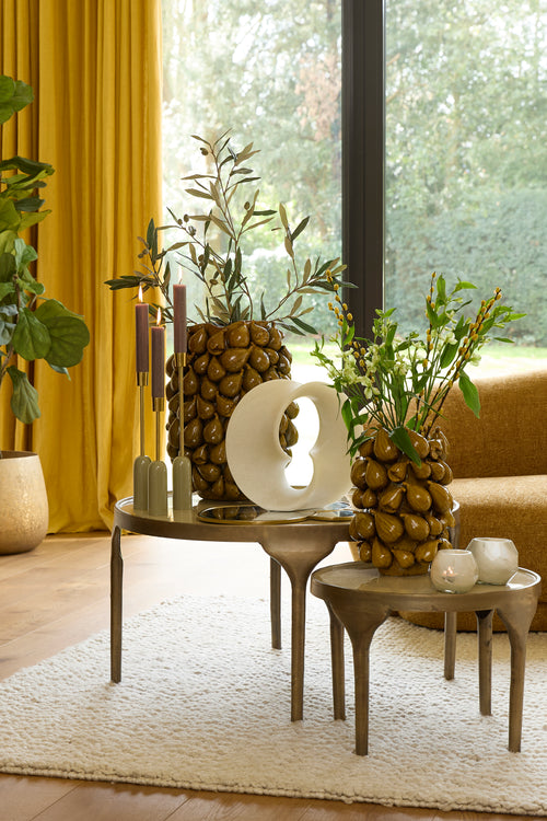 Light & Living bijzettafel LAPAZ - Ø85x45cm - brons - Set van 2 - vtwonen shop