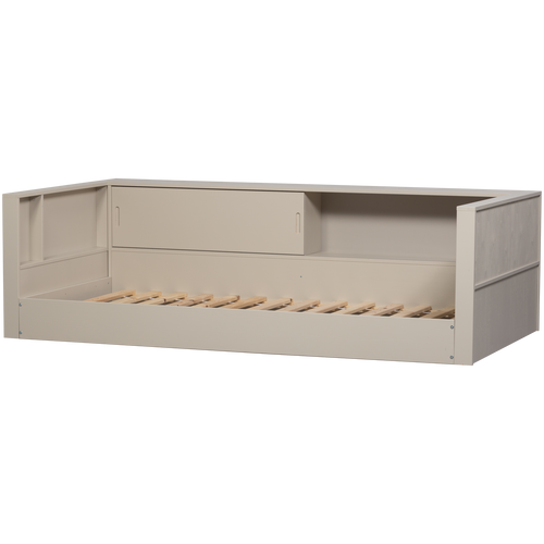 WOOOD bedbank Carter - Grenenhout - Dust/Beige - 90x200