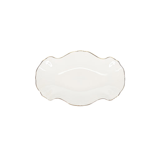 Bonbistro - Serveerschaal 26x16cm met gouden rand Retro - vtwonen shop