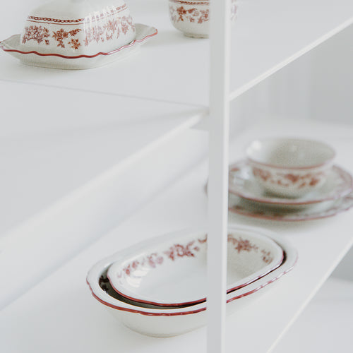 S|P Collection - Serveerschaal 26,5x17,5xH4,5cm ovaal burgundy Cyril - Set van 2