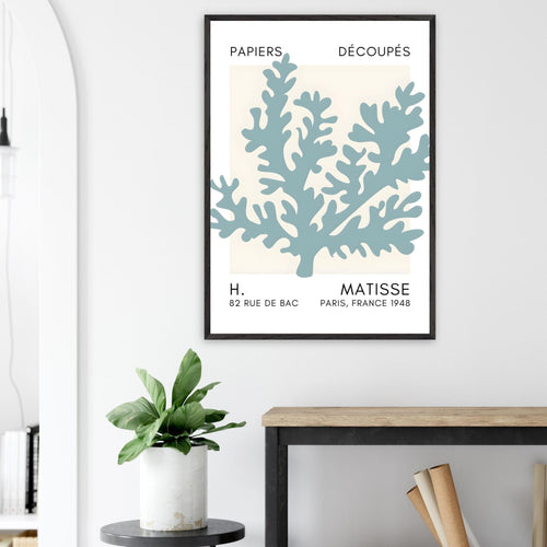 Artfulprints Poster Matisse – Aqua bloom turquoise   - 30x40 cm - Turquoise