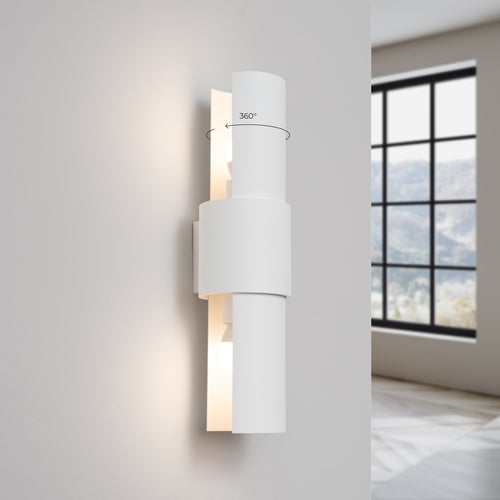 Sollux Lighting Wandlamp FLASH 2 wit - 10x12x37cm
