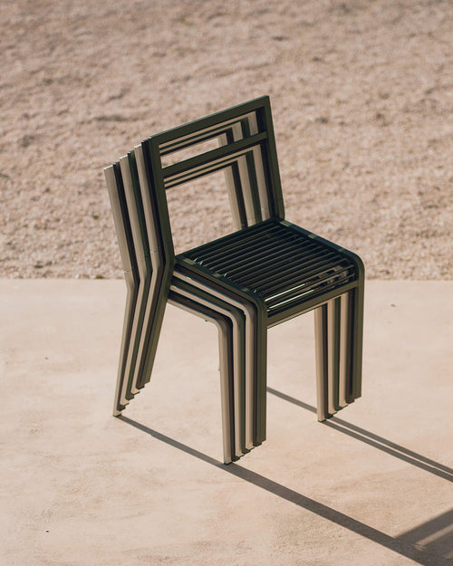 noo.ma Oto Chair - duurzame metalen buitenstoel, Forest Green