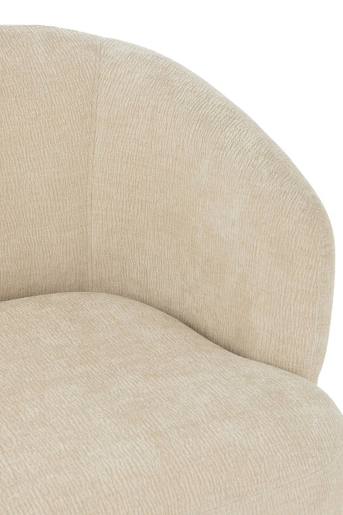 J-Line loungestoel Mars - populierenhout/schuim - beige