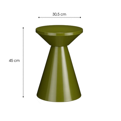 Mica Decorations Jim Bijzettafel - Salontafel met Strak Design voor de Woonkamer - Nachtkastje van Stevig IJzer - Rond Tafeltje voor Extra