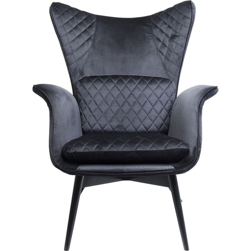 Kare Design Fauteuil Tudor fluweel zwart