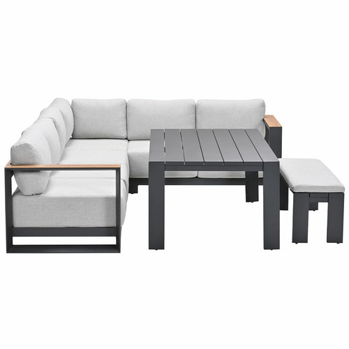 Garden Impressions lounge dining set Malakka valley sand - light teak look - 6-delig - vtwonen shop