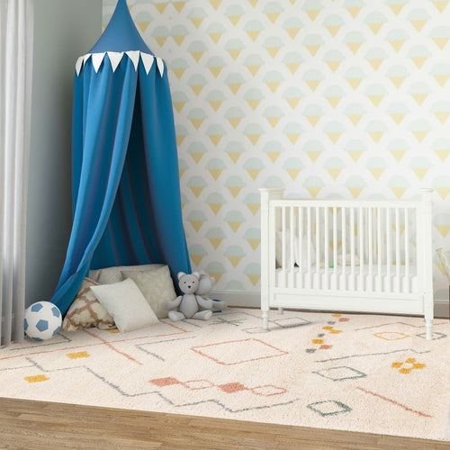 AFK Living vloerkleed Agadir - voor kinderen - beige - 200 x 290 cm