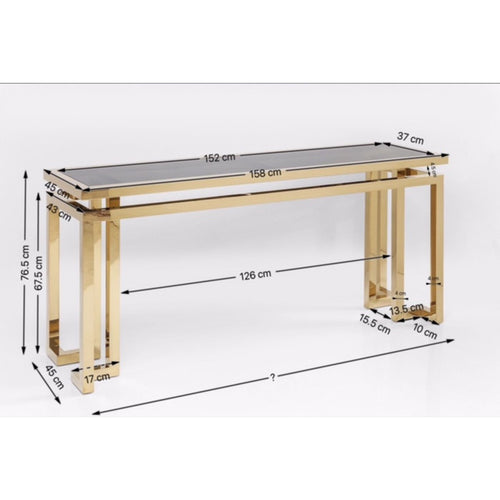 Kare Design Console Rush 160x45cm goud