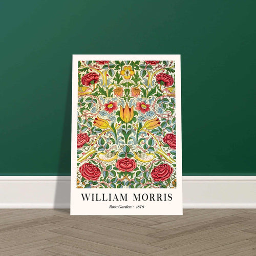 Artfulprints Poster met Lijst William Morris - Rose garden 1878   - 70x100 cm - Groen