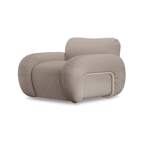 HKLIVING fauteuil Arc lounge – sneak beige – frame sand