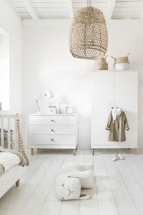 Petite Amélie Commode Bocca – Wit – Met 3 ruime lades & soft-close systeem - Vervaardigd in Europa - vtwonen shop