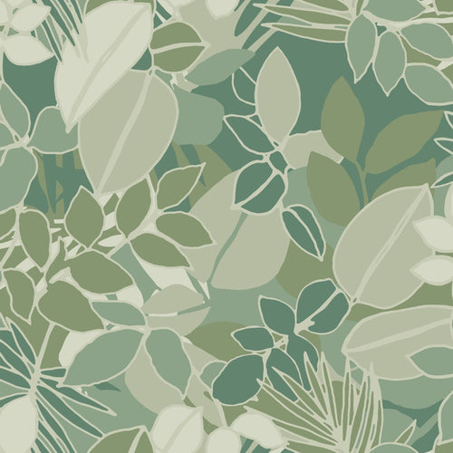 ESTAhome behang bladeren vergrijsd mintgroen - 50 x 900 cm - 139848 - vtwonen shop