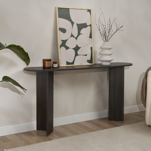 Calicosy - SIRA Design haltafel - Zwart hout - 35x150x75 cm