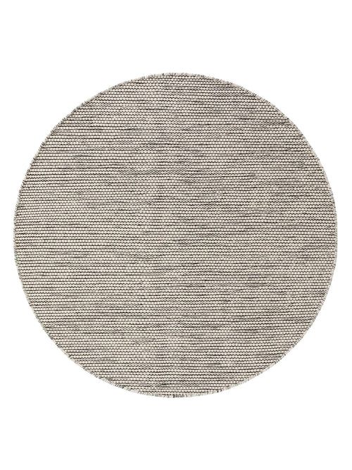 benuta wollen vloerkleed Rocco - beige/zwart - ø 150 cm