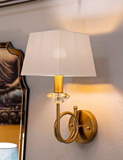 Mauro Ferretti wandlamp - goud/wit