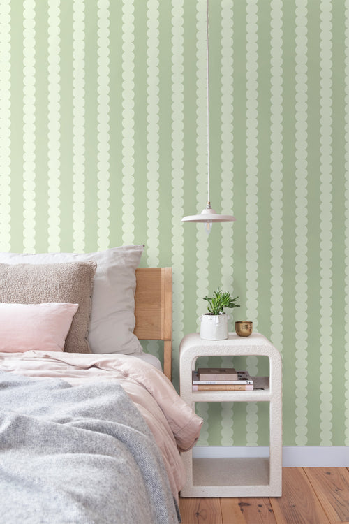 ESTAhome behang grafische print lichtgroen - 50 x 900 cm - 131744