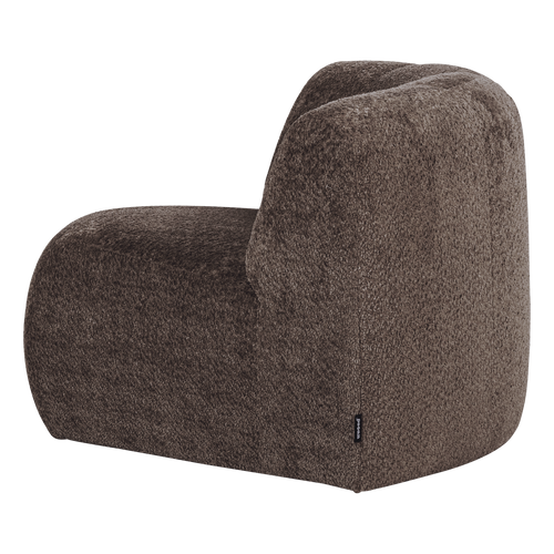 WOOOD hoekelement rond Mojo Base - Wollig - Bruin - 74x110x110