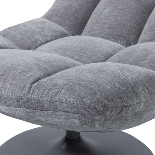 WOOOD draaifauteuil Elvi - Chenille Structuur - Lichtgrijs - 81x73x84 - vtwonen shop