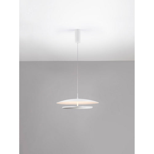 Nova Luce OLOS Geïntegreerde LED-hanglamp voor plafond, zandwit, chroom, Triac dimbare LED, 37W, 1786lm, 3000K